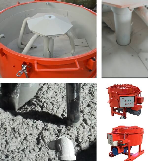 wear-resistant steel line used refractory pan mixer