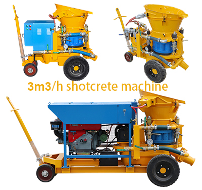 Construction hardware dry mix shotcrete machine