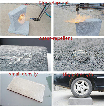 the performance of the foam concrete