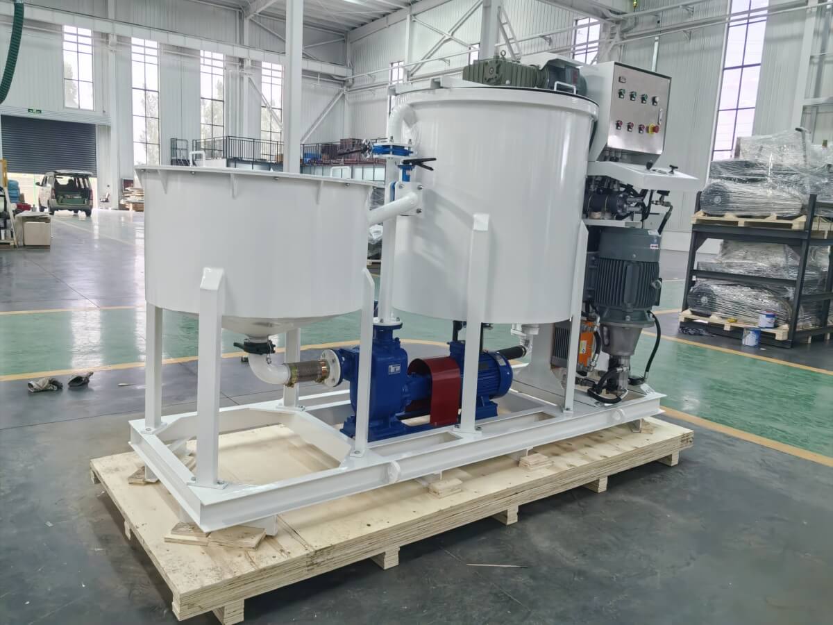 customizable grout injection pump with mixer