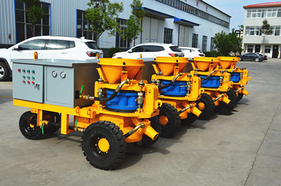 shotcrete machine with wheel