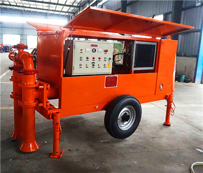 Lightweight concrete pumping machine