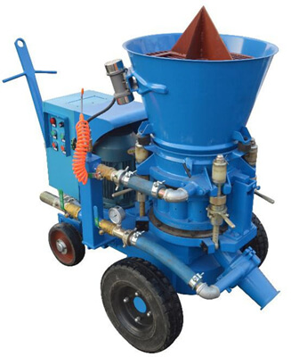 Refractory dry mix gunning machine 