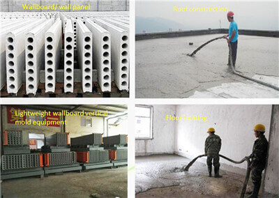 application of the foam board concrete machine