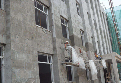 foam concrete block used in exterior insulation