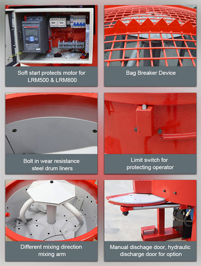 Small electronically controlled refractory mixing machine