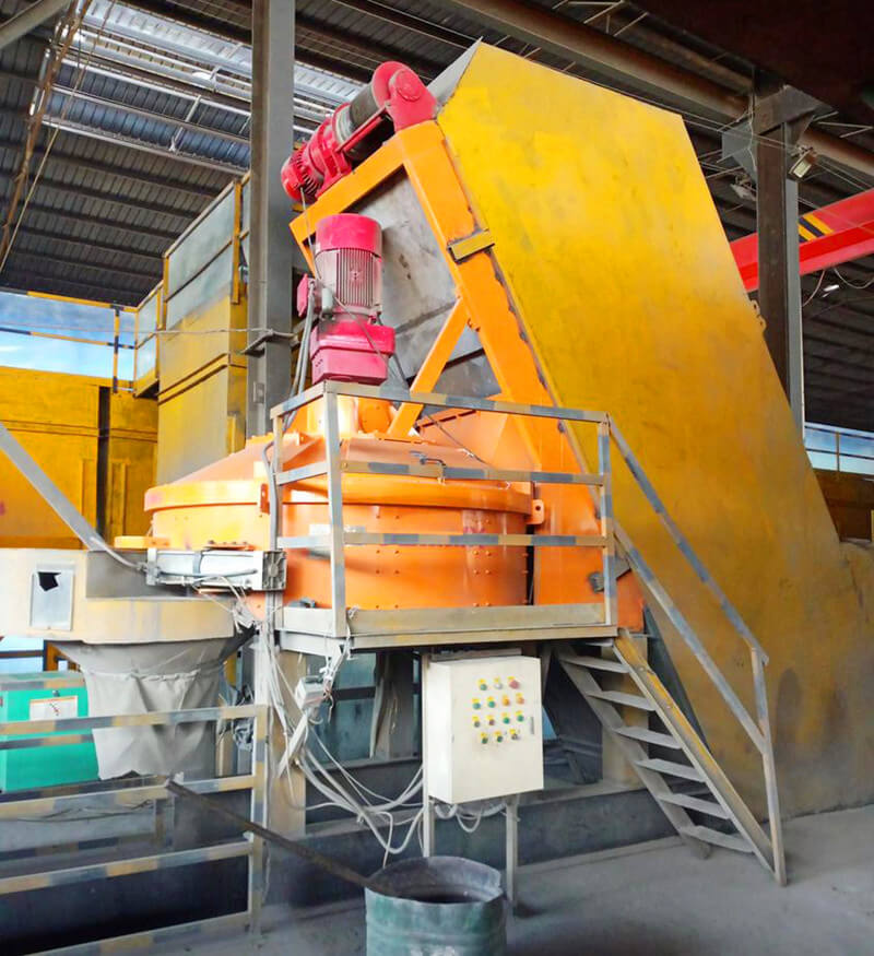 vertical shaft concrete mixer for glass material mixing