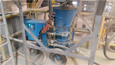 Refractory gunite machine applied in Thailand