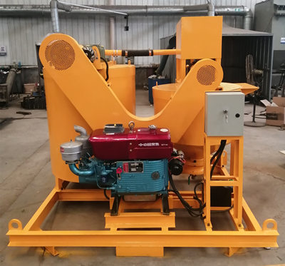 Factory direct sale diesel engine grout mixer with storage tank