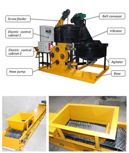 CLC block machine with foam generator