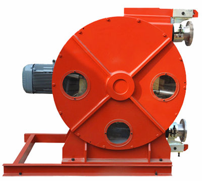 Peristaltic hose pump for pumping sewage