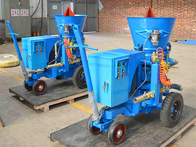 shotcrete pump for spray refractory materials