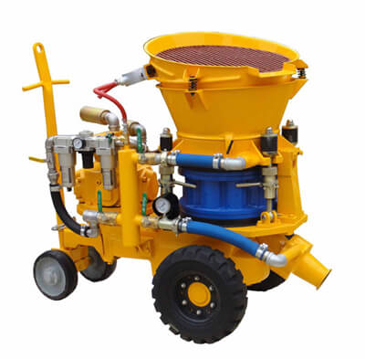 spraying fibres concrete machine