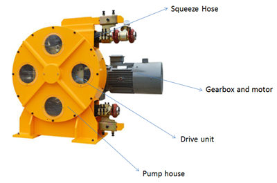 Chinese peristaltic hose pump for transferring high viscosity fluid