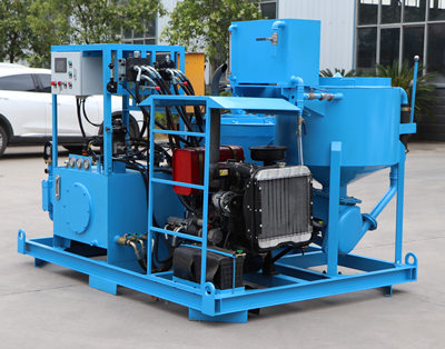 High performance diesel engine grouting pump station for subway construction