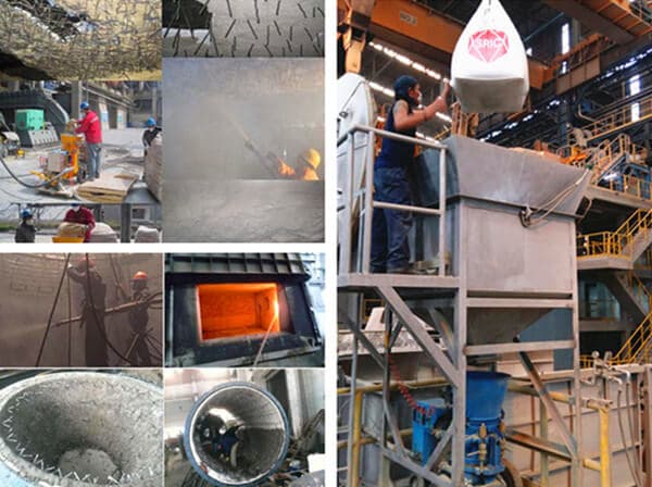 refractory gunning machine for cement plant