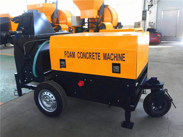 Foam concrete machine with foam generator