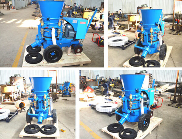 refractory gunite machine for maintenance of heater