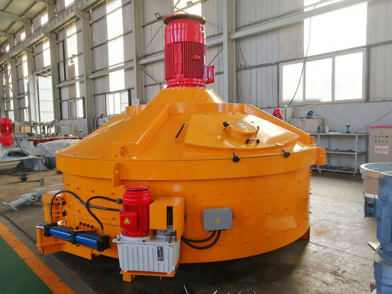 vertical shaft concrete mixer for refractory mixing