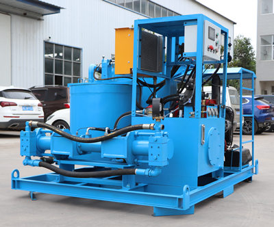 High efficiency grout mixing station for consolidation grouting