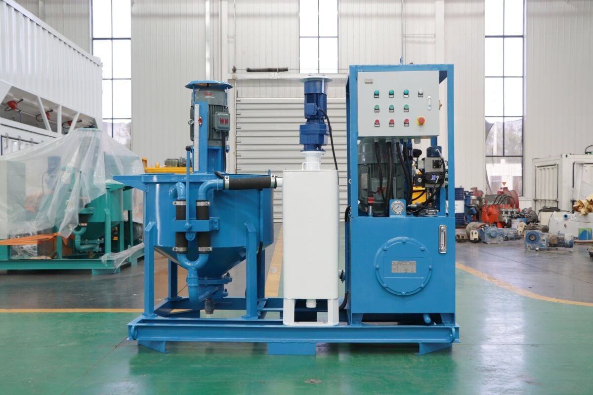 grout injection plant for foundation grouting and anchor bolts