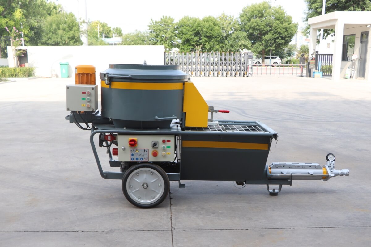 screw motor-powered plastering machine