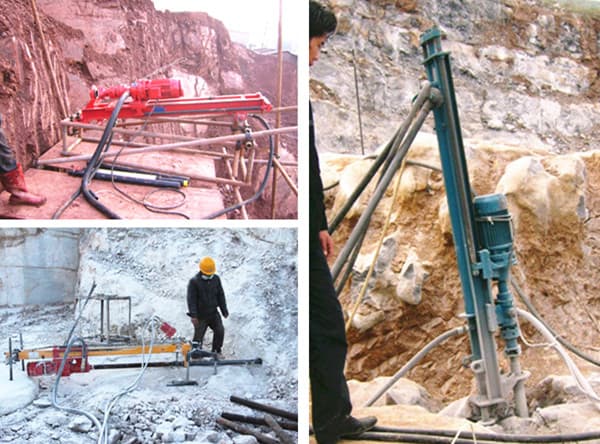 portable borehole drilling rig application