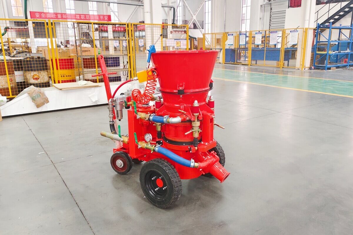 Refractory gunning machine for steel plant