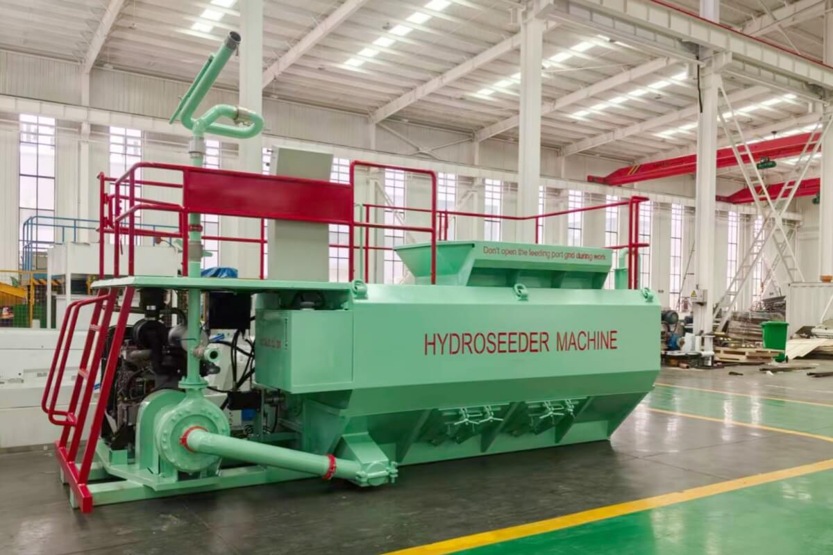 hydroseeding machine for mine soil rehabilitation