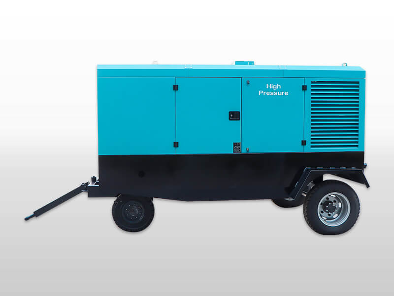 diesel powered towable air compressor