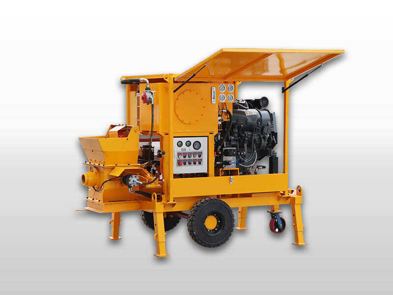 concrete pump with diesel motor