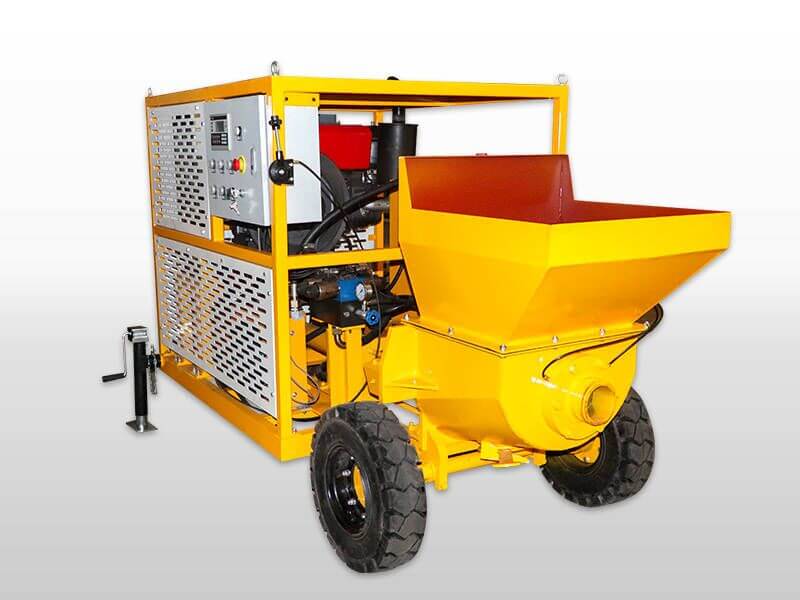 small concrete pump with diesel engine