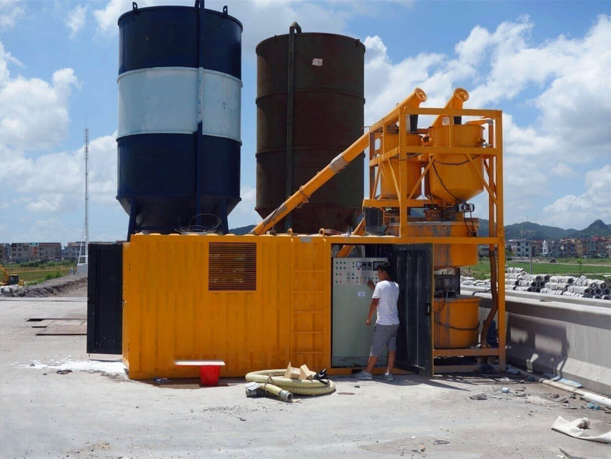 automatic foam concrete mixing station