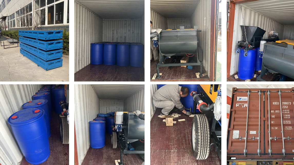 foam concrete machine and foam agent shipment