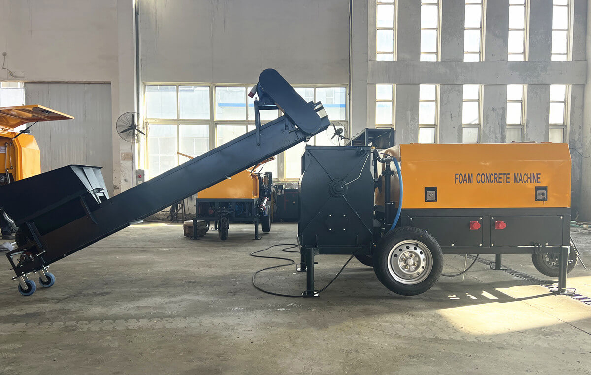 foam concrete pump for making lightweight concrete