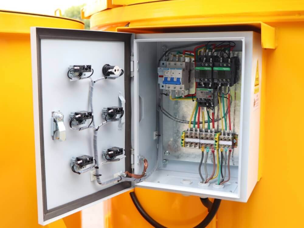 Waterproof button with stainless steel frame electric box