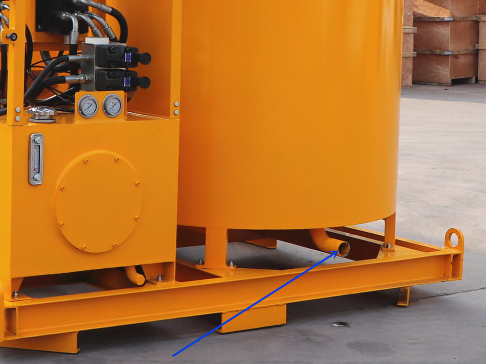 Cement slurry outlet