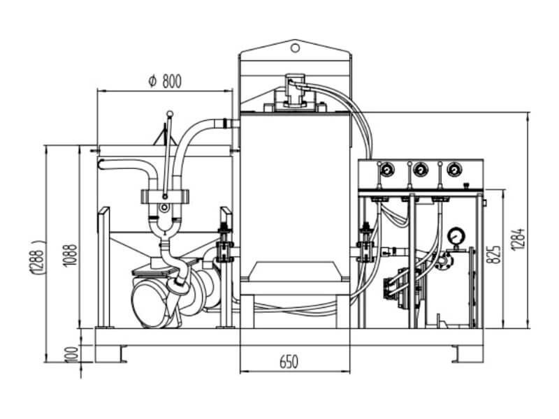 Hydraulic Grout Plant Dimensions