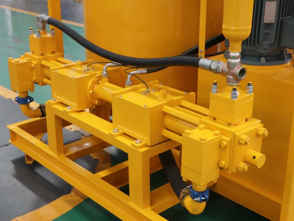 Piston grout pump plant