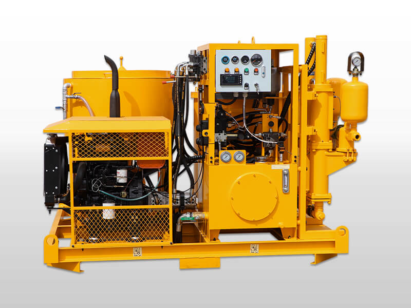 grout mixer plant with diesel engine