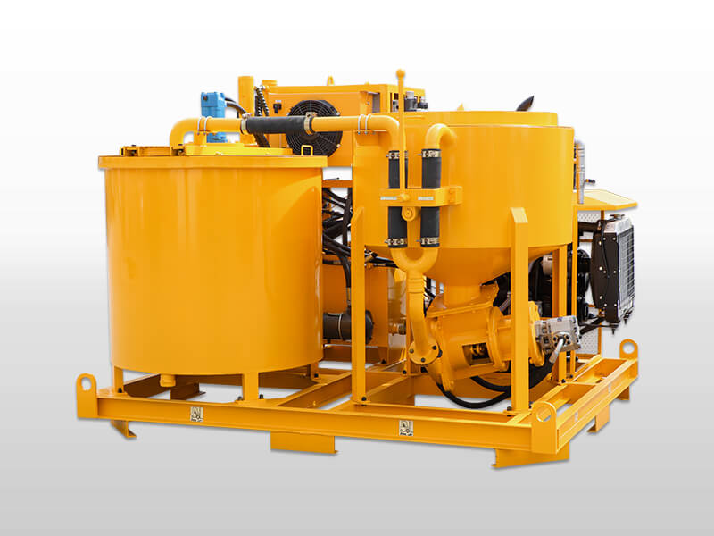 grout pump plant with diesel engine