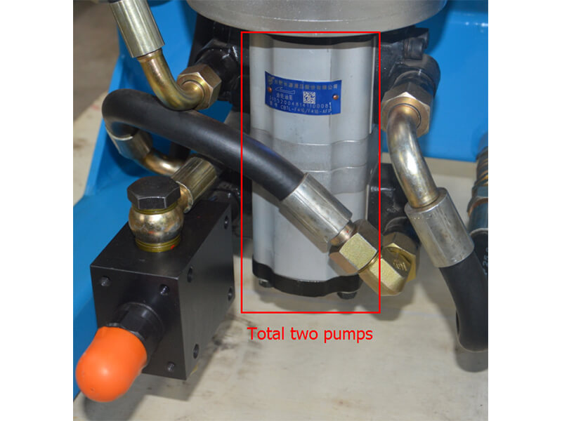 flow-converging of  two pumps