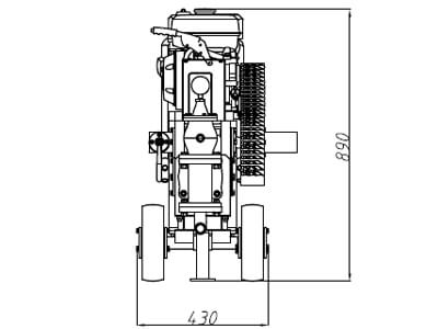 small type gasoline engine grout pump construction and dimension