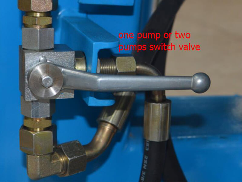 one pump or two pumps switch valve