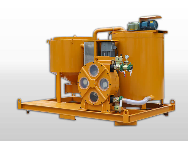 hose type grout mixing station