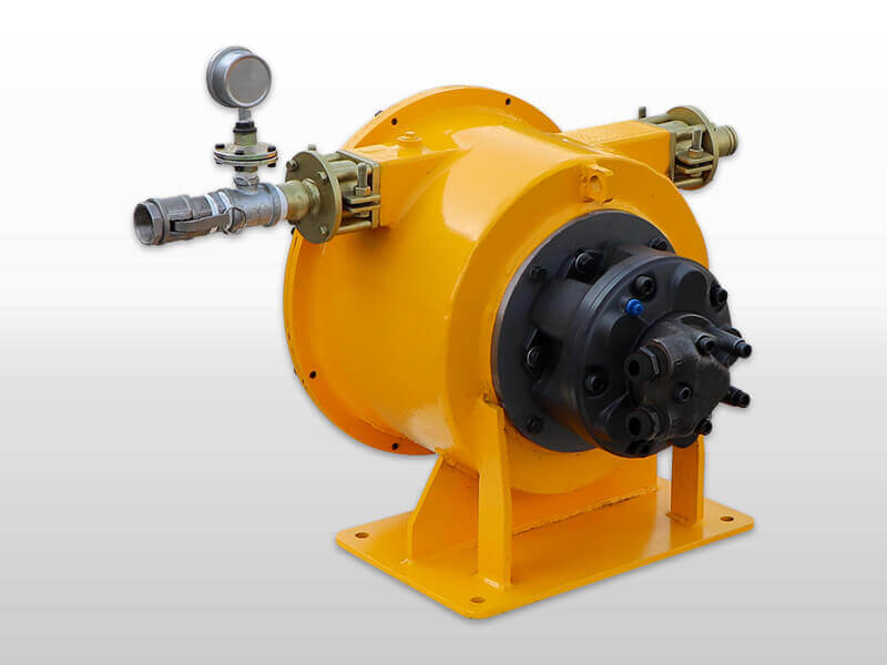Hydraulic motor peristaltic hose pump