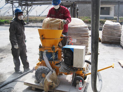 use shotcrete machine