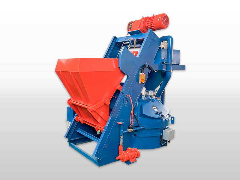 planetary concrete mixer with lift skip hoist