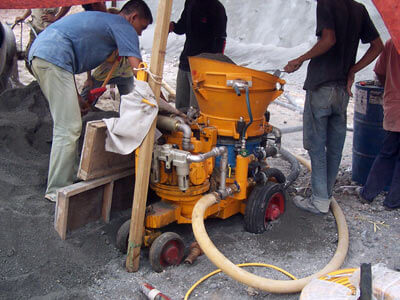 shotcrete machine application