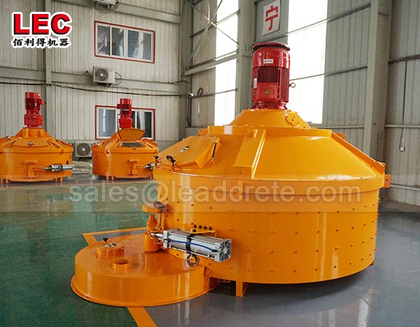 Counter current planetary concrete mixer